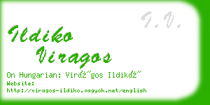 ildiko viragos business card